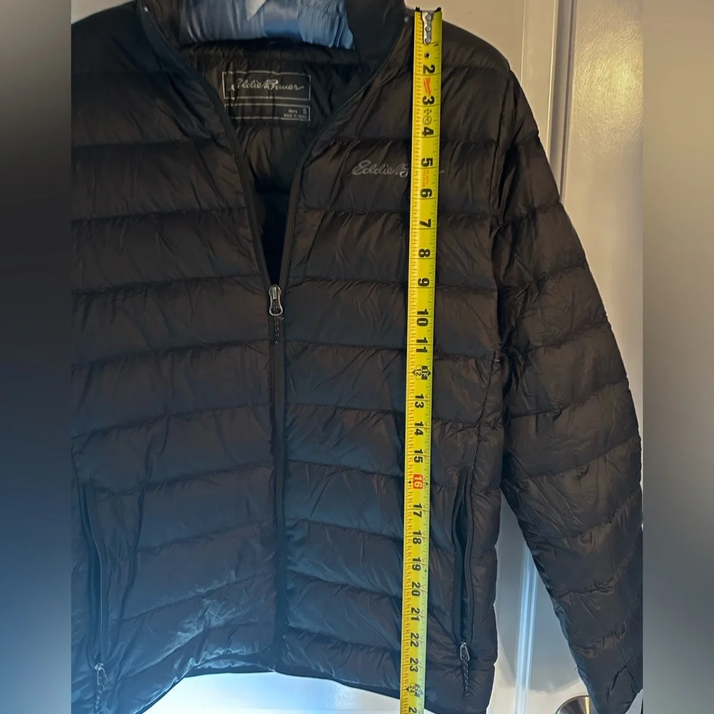 Eddie Bauer 650 Fill Power Down Puffer Jacket Black Men’s Small